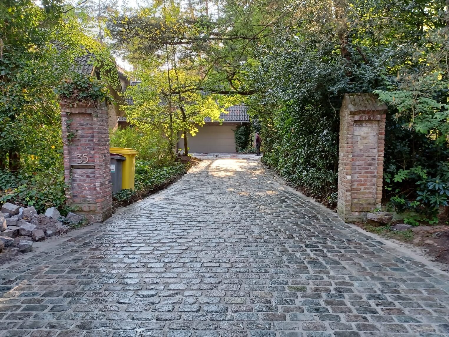oprit in kasseien