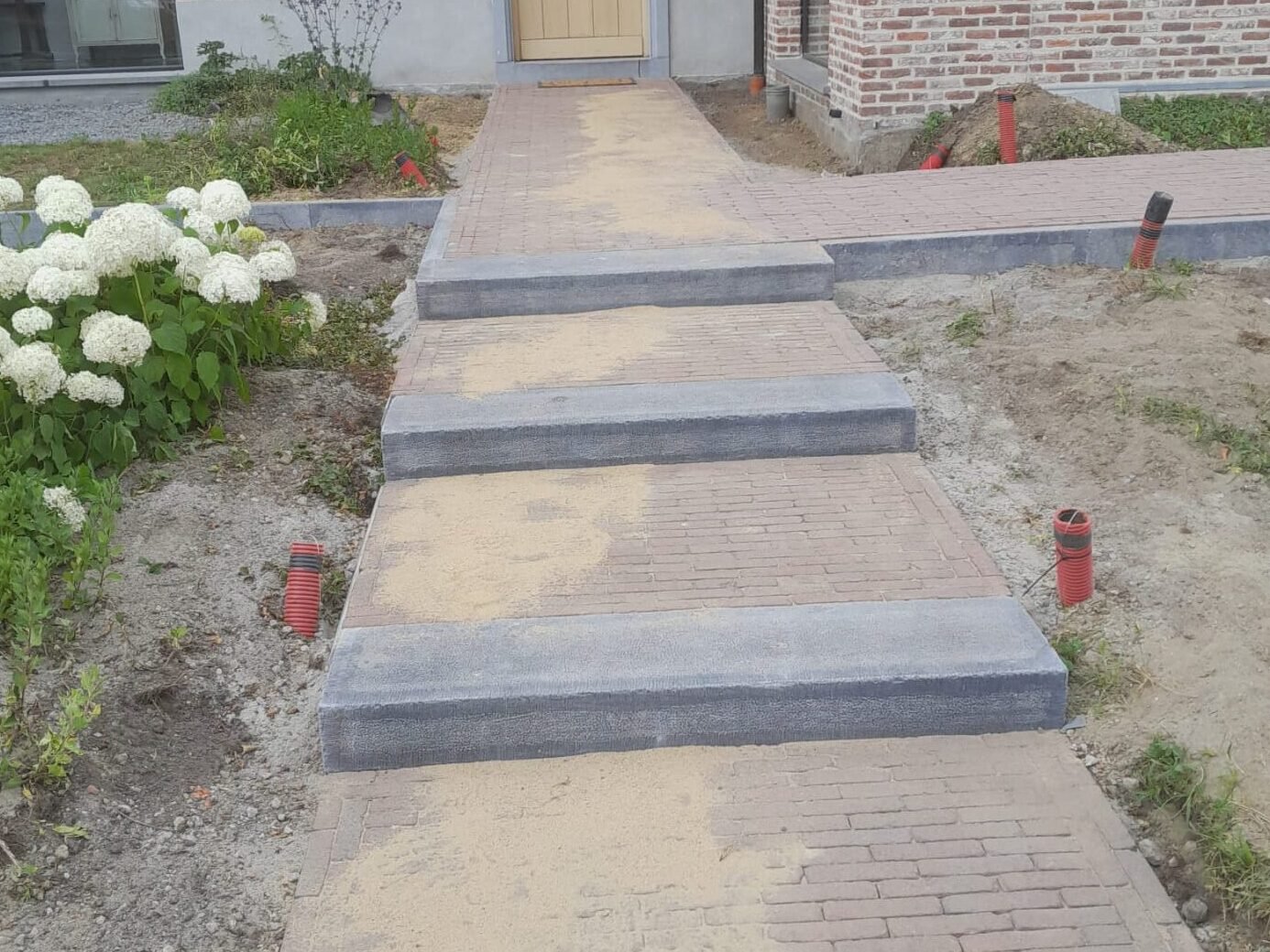 oprit in kleiklinkers